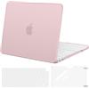 MOSISO Custodia Compatibile con MacBook Neo 13 pollici Cover A3404 2026 | Copritastiera & Pellicola & Case per Mac Neo 13 pollici Display Liquid Retina con Chip A18 Pro, Quarzo Rosa