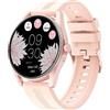 HUAKUA Smartwatch Uomo Donna Chiamate e Whatsapp Rotondo Bluetooth 5.4 | Orologio Sportivo Contapassi da polso Cardiofrequenzimetro Saturimetro Notifiche Messaggi Ciclo Mestruale Sonno