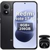 Xiaomi Redmi Note 17 4G,Smartphone,6+256 GB,IP65,Display AMOLED,Fotocamera 50 MP,120 Hz,Batteria 7700 mAh,Nero,Cuffie nero incluse