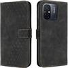 OKZone Cover per Xiaomi Redmi 11A / Redmi 12C, Custodia in PU Pelle per Redmi 11A/12C, Custodia a Libro Protettiva Folio Portafoglio con Magnetica e Slot per Carte Wallet Case Flip Cover (Nero)