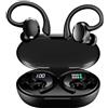 IKOZO Cuffie Bluetooth Sport 5.4, Auricolari Bluetooth con Gancio, 56 Ore | Cuffie Wireless per Corsa e Palestra, IPX5, Display LED, USB-C, Comandi Touch, Driver da 13 mm, Gommini S/M/L