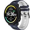 MELEJIA 22mm Cinturino in Silicone Compatibile con Suunto Vertical 2/Vertical/Race 2/Ocean/9 Peak Pro/9 Peak, 22mm Ricambio Cinturino, Morbido Impermeabile, Regolabile Sportiva Cinturini-Blu + Bianco