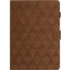 Generico DayQiQiPu Cover per Samsung Galaxy Tab S2 SM-T710/T713/T715/T719 (8,0 Pollici) Custodia Motivo a triangoli in pelle PU Con e Auto Wake/Sleep Smart Cover Portafoglio a libretto Guscio, Marrone