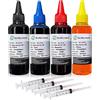 DLMELHOR Kit di ricarica di inchiostro per stampanti a getto d'inchiostro HP 61, 60, 62, 63, 564, 920, 901, 902, 932, 933, 934, 940, 950, 951, 952, 94, 95, 96, sistema CISS CIS, 4 colori (BK, C, M, Y, Y) ),