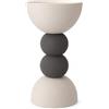 DRW Tavolino dal design moderno, realizzato in PLA grigio e bianco, 25 x 25 x 52,4 cm