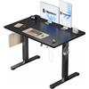 TRIUMPHKEY Scrivania Elettrica Regolabile in Altezza 120 x 80cm,3 Memoria,con Porta di Ricarica USB, Elettrica per Computer, Nero