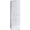Stella Trading, Spice, Mobile da Bagno Alto con cassetti, Bianco Lucido, Tanto Spazio, 40 x 134 x 32 cm (Larghezza x Altezza x profondità)