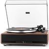 1 BY ONE Giradischi Vinili a Cinghia Hi-Fi con Altoparlanti Integrati | Alta Fedeltà, 4 Altoparlanti Stereo, 33/45 RPM, Bluetooth, AUX IN, Contrappeso Regolabile, Testina AT-3600L