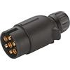 HELLA 8JA 005 476-001 Cappuccio/Spina - 7a... poli - Spina: Contatto a vite - nero