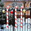 DKINY 3 Bastoncini di Zucchero di Natale gonfiabili da 120 cm, Grandi Bastoncini di Zucchero, Decorazione Natalizia per Esterni, Porta di casa, Albero di Natale