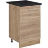 Vicco Mobiletto base cucina R-Line, Sonoma/Rovere dorato 50 cm | 1 Anta · Piano di lavoro incl. · Piedini regolabili in altezza · 1 Ripiano · ✓ Liberamente combinabile