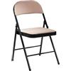 Beliani Set 4 Sedie Pieghevoli in Metallo beige e nero