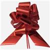 Generico Coccarde Autotiranti Fiocco, 30 Pezzi 4,5cm Ø 14 CM - Fiocco metallizato per Mazzi di Cesti Auto Eventi Cerimonie Feste di Natale e Matrimoni Fioristi (Rosso)