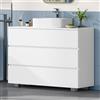 HEXCELEN Mobile Sottolavabo per Bagno, Mobile Bagno Sottolavabo con 3 Cassetti, per Lavabo Senza Rialzo, Convient pour Bagni, Moderno, 30 x 80 x 63 cm, Bianco