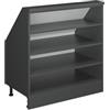Vicco Mobile cucina sottotetto R-Line, Antracite, 80 cm | con 4 scomparti