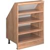Vicco Mobile cucina sottotetto R-Line, Rovere dorato, 60 cm | con 4 scomparti