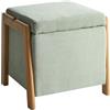 Beliani Pouf con contenitore in tessuto Verde chiaro