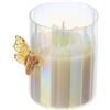 Hervit Candela Profumata in Vetro Daisy con Farfalla Ambra Profumazione J'Adore con Scatola Regalo - Arredo Casa, Candela Profumata, Candela Decorativa, Regalo Mamma, Amica - Ø7xh9cm - 180gr