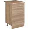Vicco Mobiletto base cucina R-Line, Sonoma/Rovere dorato 50 cm | 1 Anta · Piano di lavoro incl. · Piedini regolabili in altezza · 1 Ripiano · ✓ Liberamente combinabile