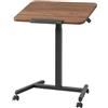 MAIDeSITe Fit Go - Scrivania pieghevole per laptop, regolabile in altezza, con ruote, per ufficio, casa, ufficio e piccoli spazi, 65 x 48 cm