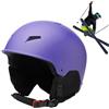 Generic Snowboard, cappello rigido traspirante portatile protezione occhiali clip | Casco rigido di sicurezza antiurto e portatile, per uomini e donne, per il freddo