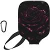 YQxwJL Copertura per pagaia in neoprene con stampa gotica rosa e cerniera, tasca in rete e moschettone