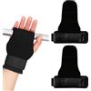 KBRPEY Straps Palestra in Pelle Bovina a Doppio Strato Straps di Sollevamento Regolabili per Allenamento di Forza Sollevamento Pesi Powerlifting e Deadlift Fasce Fitness Uomo Donna