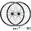 LSRRYD 26 27.5 29 Set di ruote per MTB 100/135mm QR, cassetta 7-12 velocità | Cerchio a doppia parete cuscinetti sigillati, freno a disco ruota anteriore posteriore in alluminio, 32/32H