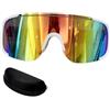 LBAWJWAIL Occhiali da ciclismo unisex con lente protettiva avvolgente | Protezione UV400 antivento e antipolvere, occhiali sportivi per mountain bike, corsa, sci, guida