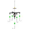 ECMQS Baits Fishhooks - Set di ami da pesca in argento per carpe d'acqua | Perline regolabili, attrezzatura per pescatori a lungo lago River Lake
