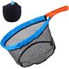 Generic Guadino da pesca a mosca, 45 x 24 cm, rete portatile con impugnatura con | Rete da pesca in gomma, leggera, pieghevole, per esterni, facile da catturare e rilasciare per ruscello, kayak, barca, lago