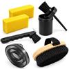 LXGXFNB Kit Toelettatura Cavallo 6 Pezzi Spazzola Nettapiedi Spugna | Pulizia Mantello Cura Zoccoli Spazzola Massaggio Spugne Strumenti for Scuderia Pony Cura Quotidiana
