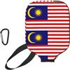 YQxwJL Copertura della pagaia del pickleball del neoprene della stampa della bandiera della Malesia, manicotto protettivo della chiusura lampo con la tasca della maglia e il moschettone