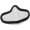 LXGXFNB Maschera Tattica Airsoft in Rete d Acciaio Viso Basso | Flusso D Aria In Rete Aperta for Paintball CS E Ciclismo Con Montatura In Tessuto Metallo Leggero
