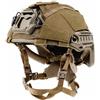 LXGXFNB Set Casco Tattico Tasca Batteria Guide Laterali Regolabile | Supporto Frontale Pannelli a Strappo Cordino Elastico Mesh Imbottitura Comfort for Airsoft Paintball Training