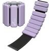 Sportneer Set di 2 polsini per pesi portatili (0,5 kg e 1 kg) per uomo e donna, set di pesi alla caviglia per yoga, danza, aerobica, corsa, camminare (lavanda)