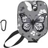 YQxwJL Copertura per pagaia in neoprene con stampa a farfalla grigia, custodia protettiva con cerniera e tasca in rete e moschettone