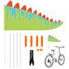 Taurion Bandierina da bicicletta per bambini, 37 cm, da montare autonomamente, bandiera flessibile per bicicletta per bambini, diverse opzioni di lunghezza, per la sicurezza della bicicletta