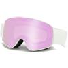 LBAWJWAIL Occhiali da sci Lenti magnetiche doppio strato | Antiappannamento UV400 OTG Occhiali da snowboard compatibile con casco per Uomini Donne Adolescenti Sport Invernali