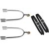 rockible Accessori per Equitazione, Decorazioni per Stivali da Cavallo, Cinturini da Cowboy Western, Fibbie in Metallo Intrecciato Nero, Accessori per Animali,