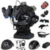 LXGXFNB Set Di Elmetto Tactico Con Cuffie Supporto NVG Videocamera Occhiali | Kit Di Protezione Tattica Completo for Softair E Outdoor Dotato Di Vestibilità Regolabile E Materiali Resistenti