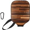 YQxwJL Copertura della pagaia di Pickleball del neoprene della stampa del grano di legno, manica protettiva della chiusura lampo con la tasca della maglia ed