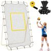 FACULX Rete Sostituzione Pallavolo 7x4 Piedi con Cordino | Materiale PE , resistenza agli strappi, ideale per sessioni intense, colore giallo/nero