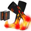 Hlaohswer Calzini riscaldati elettrici per uomo e donna, con batteria da 5 V 5000 mAh, scaldapiedi con riscaldamento a 360°, calzini elettrici con 4 livelli di calore, adatti per sci all'aperto, campeggio