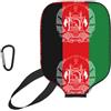 YQxwJL Bandiera dell'Afghanistan Stampa Neoprene Pickleball Paddle Cover,Zipper Manica Protettiva Con Tasca A Rete E Moschettone