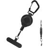 Generico Moschettone Retrattile Portabadge Retrattile Antismarrimento Robusto | Portabadge A Bobina Con Moschettone Paracord Per Outdoor Pesca Trekking Arrampicata Sport Zaino Portafogli Donna Uomo