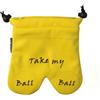 FACULX Custodia Palline Golf Sintetica con Chiusura Custodia Palline | PU impermeabile, design pantaloni divertente, protezione per solare, uso , accessorio golf unico