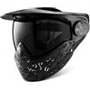LXGXFNB Maschera Paintball Integrale Modulare Airsoft Visiera Rimovibile | Lente PC Guscio TPE Ventilato Interno Imbottito Due Modi d'Uso for Giochi Campo Allenamento Outdoor Cosplay