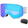 LBAWJWAIL Maschera Da Sci E Snowboard Unisex OTG, Lente Sferica A Specchio REVO | UV400 Antiappannamento Compatibile Con Casco Per Sport Sulla Neve