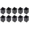 Helilyco Inserti per tubi quadrati da 40 mm a 30 mm, manicotto riduttore, 10 pezzi | Converte tubi da 40 x 40 mm in 30 x 30 mm, in plastica, previene l'attrito del metallo, si adatta alla maggior parte dei